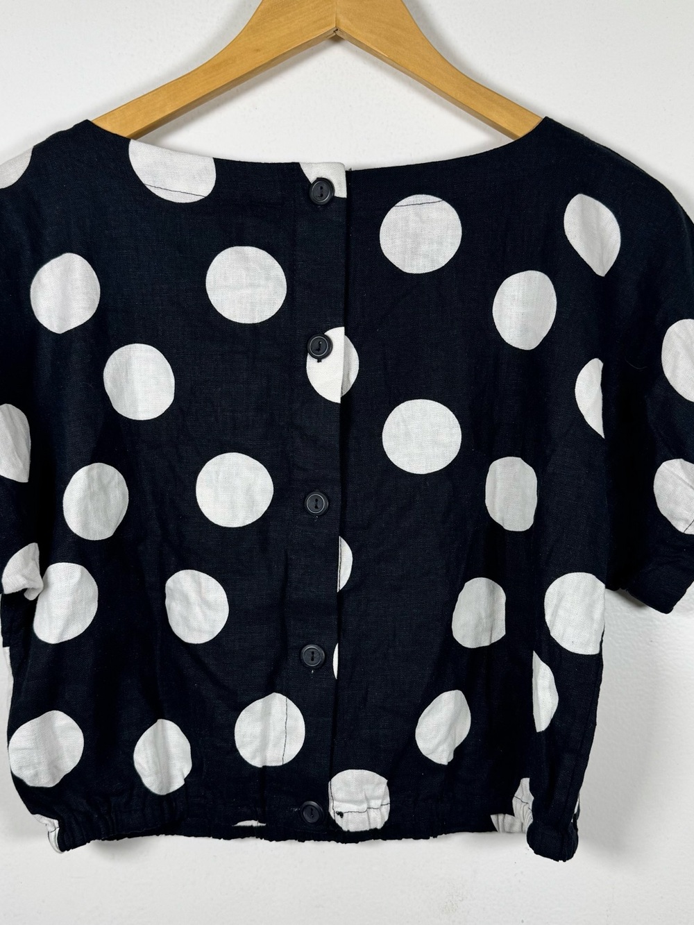Tabitha Brown X Target Jumbo Polka Dot Linen 1950’s Retro Top Women’s Small NEW - Picture 7 of 7